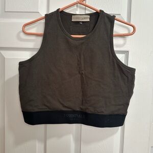 Essentials Women's Dark Gray Crop Top